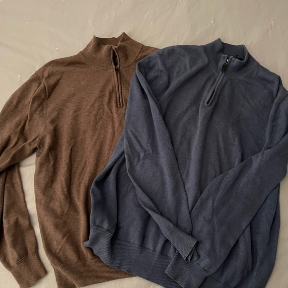 Jos.A.Bank zip up pull over sweater - Picture 1 of 3